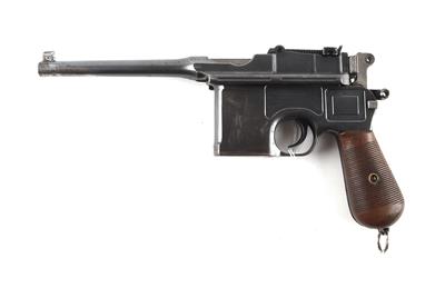 Pistole, Waffenfabrik Mauser - Oberndorf, Mod.: C96 M1912, Kal.: 7,63 mm Mauser, - Jagd-, Sport- und Sammlerwaffen