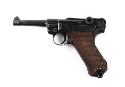 Pistole, Mauser, Mod.: P08, nummerngleich bis auf Magazinfeder, Kal.: 9 mm Para, - Lovecké, sportovní a sběratelské zbraně
