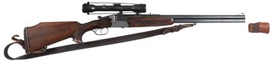 Bockbüchsflinte, Scheiring-Düsel - Ferlach, Kal.: 6,5 x 57R/16/70, - Sporting and Vintage Guns