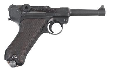 Pistole, DWM, Mod.: P08 der deutschen Polizei, Kal.: 9 mm Para, - Jagd-, Sport- und Sammlerwaffen