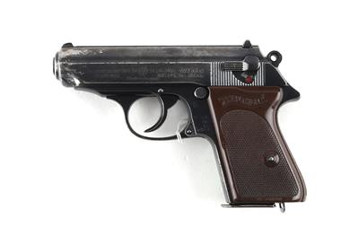 Pistole, Manurhin, Mod.: Walther PPK, Kal.: 7,65 mm, - Jagd-, Sport- und Sammlerwaffen