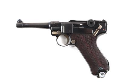 Pistole, Mauser, Mod.: P08, nummerngleich bis auf Kleinteile und nummerngleich gemacht, Kal.: 9 mm Para, - Armi da caccia, competizione e collezionismo