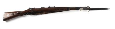 Repetierbüchse, Mauser - Oberndorf, Mod.: K98k mit Seitengewehr, Kal.: 8 x 57IS, - Lovecké, sportovní a sběratelské zbraně