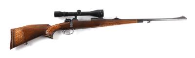 Repetierbüchse, unbekannter Ferlacher Hersteller, Mod.: jagdlicher Mauser 98, Kal.: vermutlich 7 x 57, - Armi da caccia, competizione e collezionismo