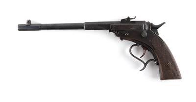 Scheibenpistole, unbekannter deutscher Hersteller, Kal.: vermutlich .22, - Armi da caccia, competizione e collezionismo