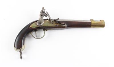 Steinschloßpistole, unbekannter Hersteller, Mod.: aus historischen und neuen Teilen, Kal.: .36", - Jagd-, Sport- u. Sammlerwaffen