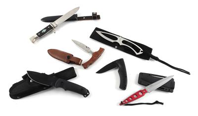 Konvolut aus einem Messer mit Seiten-Taschenmesser, - Sporting and Vintage Guns