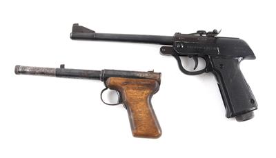 Konvolut aus zwei Luftpistolen, Diana, Mod II und Predom, Kal.: 4,5 mm, - Lovecké, sportovní a sběratelské zbraně