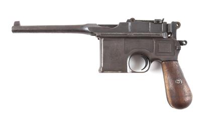 Pistole, Waffenfabrik Mauser - Oberndorf, Mod.: C96 M1912, Kal.: 7,63 mm Mauser, - Jagd-, Sport- u. Sammlerwaffen