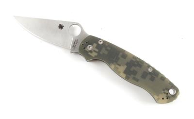 Einhandklappmesser, Spyderco - Golden - Colorado - USA - Earth, Mod.: Military PE Camo, - Sporting and Vintage Guns