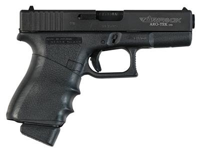 Pistole, Glock, Mod.: 19 mit Kompensator ARO-Tel LTD, Laser und BlackHawk Holster, Kal.: 9 mm Para, - Jagd-, Sport- und Sammlerwaffen