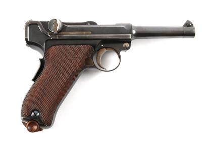 Pistole, DWM, Mod.: 1902 American Eagle, Kal.: 9 mm Para - die erste Pistole in diesem Kaliber!!, - Armi d'ordinanza