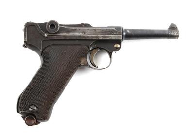 Pistole, Königlich-preussische Gewehrfabrik Erfurt, Mod.: P08 - Militärbestellung 1914, Kal.: 9 mm Para, - Jagd-, Sport- und Sammlerwaffen