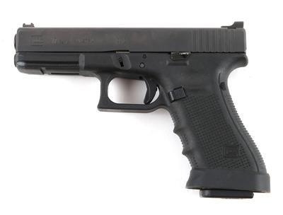 Pistole, Glock, Mod.: 17 Gen. 4 mit Jetfunnel, Kal.: 9 mm Para, - Armi da caccia, competizione e collezionismo