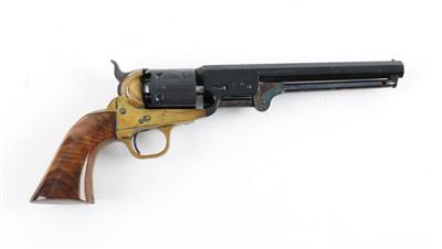 VL-Perkussionsrevolver, F. Pietta ('FAP') - Italien, Mod.: Colt 1851 Navy mit Schatulle und Pulverhorn, Kal.: .36", - Jagd-, Sport-, & Sammlerwaffen