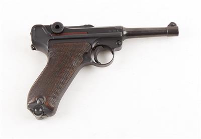 Pistole, Königlich-preußische Gewehrfabrik Erfurt, Mod.: P08 - 1914 bis 1918 - Königlich Sächsisches 1. Leib-Grenadier-Regiment Nr. 100, Kal.: 9 mm Para, - Sporting & Vintage Guns