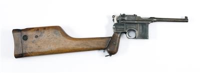 Pistole, Waffenfabrik Mauser - Oberndorf, Mod.: C96 M1912/1920 mit Anschlagkolben, Kal.: 7,63 mm Mauser, - Sporting & Vintage Guns