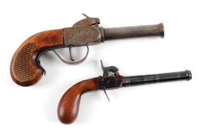 Konvolut zwei VL-Perkussionspistolen, 1. D. Pedersoli - Gardone, Kal.: .36", - Jagd-, Sport- und Sammlerwaffen