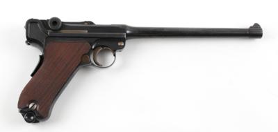 Pistole, DWM, Mod.: Parabellum 1906 ("Commercial") mit langem Lauf, Kal.: 9 mm Para, - Lovecké, sportovní a sběratelské zbraně