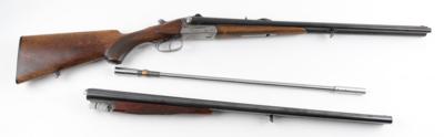 Büchsflinte mit Doppelflintenwechsellauf und Einstecklauf, BÜHAG - Suhl, Kal.: 8 x 57JRS/16/70, - Jagd-, Sport- und Sammlerwaffen