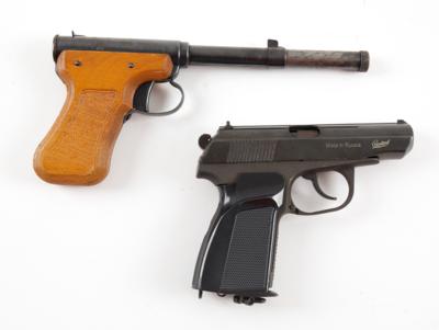 Konvolut Diana Mod. 2 und MP-654K, Baikal, CO2 Pistole, beide 4,5 mm, - Armi da caccia, competizione e collezionismo