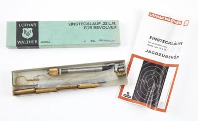 Einstecklauf für Revolver, Lothar Walther, Kal.: .22 l. r. für .38 Spez./.357 Mag., - Jagd-, Sport-, & Sammlerwaffen