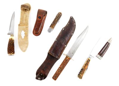 Konvolut aus vier jagdlichen Messern, - Sporting & Vintage Guns