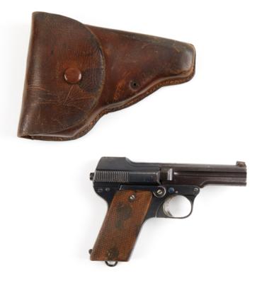 Pistole, Steyr, Mod.: 1909/34 Kipplauf der Wiener Sicherheitswache, Kal.: 7,65 mm, - Jagd-, Sport-, & Sammlerwaffen