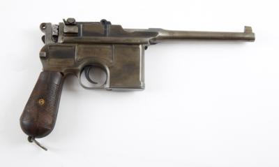 Pistole, Waffenfabrik Mauser - Oberndorf, Mod.: C96 M1912 mit Anschlagkolben, Kal.: 9 mm Luger, - Armi da caccia, competizione e collezionismo