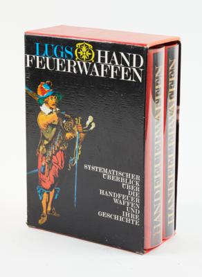 Fachbuch, Lugs, Die Handfeuerwaffen, zwei Bücher, mit Originalkartonage, - Jagd-, Sport-, & Sammlerwaffen