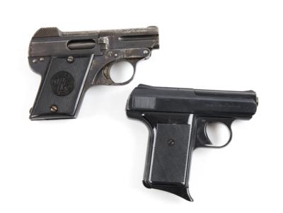 Konvolut aus 2 Pistolen, Reck P8 und Steyr 1909, beide Kal.: 6,35 mm, - Jagd-, Sport-, & Sammlerwaffen