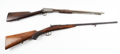 Konvolut aus zwei Randfeuergewehren, KK-Vorderschaftrepetierer, Winchester, Mod. 1906, Kal.: .22 l. r., - Jagd-, Sport-, & Sammlerwaffen