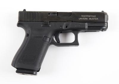 Pistole, Glock, Mod.: 19 Gen. 5 - 'TESTPISTOLE UNVERK. MUSTER', Kal.: 9 mm Para, - Sporting & Vintage Guns