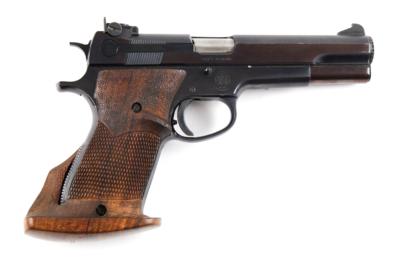Pistole, Smith  &  Wesson, Mod.: 52-1, Kal.: .38 Spez. WC, - Jagd-, Sport-, & Sammlerwaffen