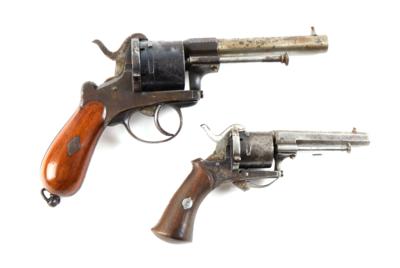 Konvolut aus zwei Revolvern vor 1890 gefertigt, - Jagd-, Sport- und Sammlerwaffen