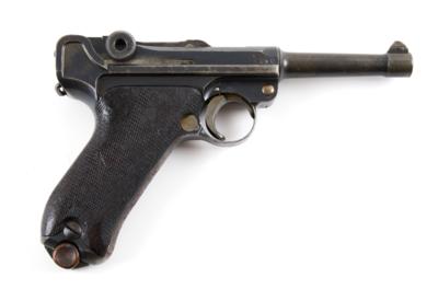 Pistole, Königlich-preußische Gewehrfabrik Erfurt, Mod.: P08 - Reichswehrstempelung 3. (preußisches) Artillerie-Regiment in Frankfurt a. d. Oder, Kal.: 9 mm Para, - Jagd-, Sport- und Sammlerwaffen