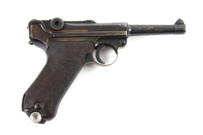 Pistole, Mauser, Mod.: P08, Kal.: 9 mm Para - soweit ersichtlich nummerngleich, - Jagd-, Sport- und Sammlerwaffen