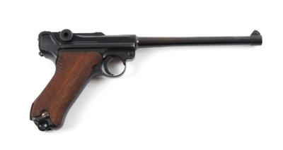 Pistole, Mauser, Mod.: P08 mit langem Lauf, Kal.: 9 mm Para, - Lovecké, sportovní a sběratelské zbraně