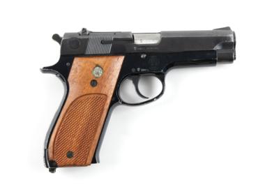 Pistole, Smith  &  Wesson, Mod.: 39-2, Kal.: 9 mm Para, - Jagd-, Sport- und Sammlerwaffen