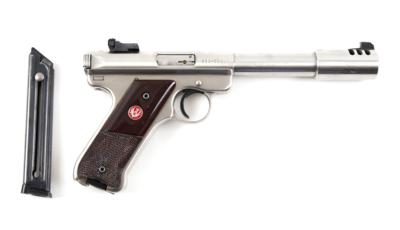 KK-Pistole, Ruger, Mod.: Mark II Target mit Kompensator, Kal.: .22 l. r., - Jagd-, Sport- & Sammlerwaffen