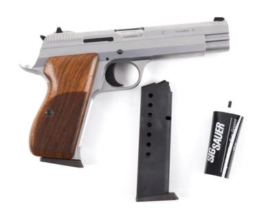 Pistole, SIG Sauer, Mod.: P210 Legende Silber - Stainless Steel, Kal.: 9 mm Para, - Armi da caccia, competizione e collezionismo