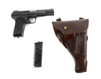 Pistole, unbekannter, russischer Hersteller, Mod.: Tokarev TT33 mit Holster, Kal.: 7,62 mm Tok., - Lovecké, sportovní a sběratelské zbraně