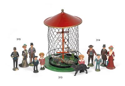 Frühe Zoo-Anlage für Pfeiffer's Tipple Topple Figuren um 1900, - Spielzeug