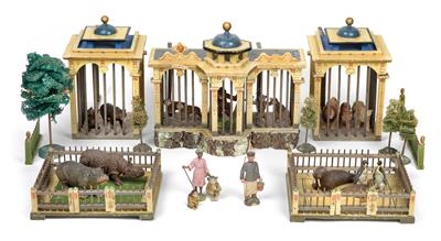 Frühe Zoo-Anlage für Pfeiffer's Tipple Topple Figuren um 1900, - Toys