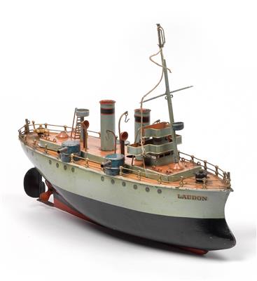 Gebrüder MÄRKLIN  &  Cie Göppingen: Panzer-Kanonenboot LAUDON No. 5103 - Toys