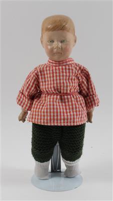 Puppe mit Massekopf, - Hračky