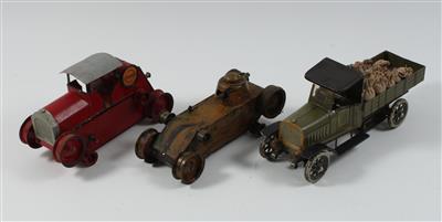 Märklin 3 Stk. Militärfahrzeuge um 1920/30: - Spielzeug