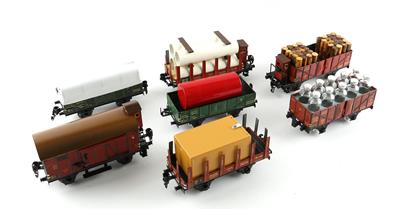 Märklin Spur 0: 7 Stk. 2-a Güterwaggons, - Spielzeug