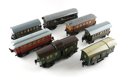 Märklin Spur 0: 7 Stk. 2- und 4-a Güterwaggons, - Giocattoli