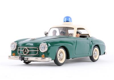 Schuco Replika Elektro Razzia Car 5509 silber, - Spielzeug